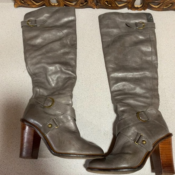Boutique 9 BTCharissa gray leather knee boots - Picture 7 of 12